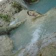 Blue water pools on the rocks