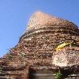 Ayutthaya Thailand Sacked Chedi at Wat Gudidao