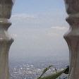 Looking through the balcony columns