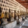 Vientiane Laos Numerous Buddhist statues in Vientiane