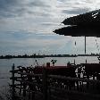 Having a drink on the Mekong River
