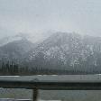 Driving through Banff National Park
