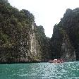 Entering Maya Bay by longtail boat