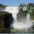 Rainbow at the Iguazu Waterfalls, Iguazu River Brazil