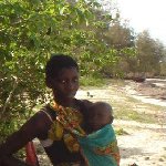 Kenyan woman with her child