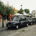 Photos of classic London style cabs.
