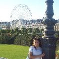 Paris France The giant wheel in Paris, near The Louvre