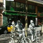 Street artisits in Barcelona, Las Ramblas.