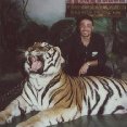 Photo with the tiger in Bangkok.