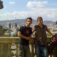 Barcelona Spain Panoramic view from the house of Gaudi in Barcelona.