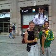 Posing on the streets of Las Ramblas.