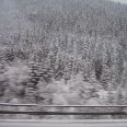Trento Italy On the snowy road.