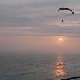 Lima Peru Paragliding in the quarter of Miraflores, Lima, Peru.