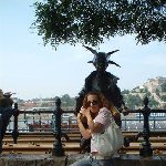 Statue on the Danube River., Budapest Hungary