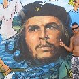 Graffitti of Ernesto Che Guevara, the legend of Cuba.