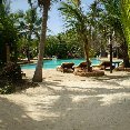 Resort with pool area in Mombasa, Kenya.