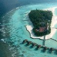 Male Maldives The Maayafushi island from the plane.