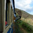 People watching out of the train windows, India., Kochi India