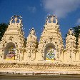 Ornaments and Hindu statues of the Sri Bhuvaneswari temple in Mysore.