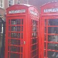 The english phone booths in Notthingham.