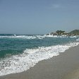 Pictures at the beach in Colombia, tour to the Tayrona Park.