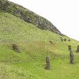 Photo The ancient Moai sculptures, Chile Easter Island Chile