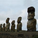 Moai sculptures Rapa Nui, Easter Island