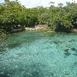 Zipling over the cave lagoons in Lencois