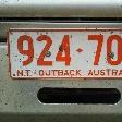 Northern Territory Outback Australia License Plate 