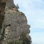 The Indian Head rock sculptures near the Azul River valley viewpoint