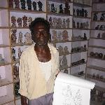 Local rock sculpture art shop in Mamallapuram, India