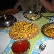 Typical indian curry dishes in Mamallapuram 