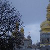 Holy Dormition Cathedral in the snow, Ukraine, Kiev Ukraine