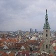 Panoramic photos of Bratislava with the St. Martin Cathedral