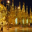 Shwedagon pagoda in Yangon by night, Yangon Myanmar