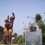 Ile de Goree Senegal Photos of the Memorial Statue on Ile de Goree, Senegal