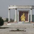 Golden statue of Turkmenbashi in Mary, Turkmenistan, Mary Turkmenistan