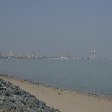 The beach of Kuwait from the tower