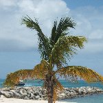 On the beach in Sint Maarten, Caribbean holiday, Philipsburg Netherlands Antilles