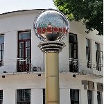Globe on Rudaki Avenue in Dushanbe, Tajikistan, Dushanbe Tajikistan