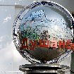 Globe of Tajikistan in Dushanbe