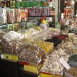 Market stands on Di Hua Street, Taipei City Taiwan