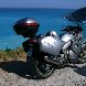 Photo of our motor bikes in Greece. Greece