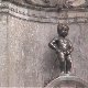 Manneke Pis Fountain in Brussels. Belgium