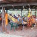 Hammocks for rent at Camping Paraiso, Parque Tayrona. Colombia