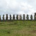 Pictures of Rapa Nui Moai sculptures Chile