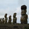 Moai sculptures Rapa Nui, Easter Island Chile