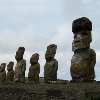 Moai sculptures Rapa Nui, Easter Island Chile