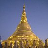 The golden stupa of the Shwedagon pagoda in Yangon Myanmar