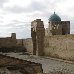 The Blue Domes and gate of the Mir-i Arab madrasah Mosque in Bukhara, Uzbekistan Uzbekistan